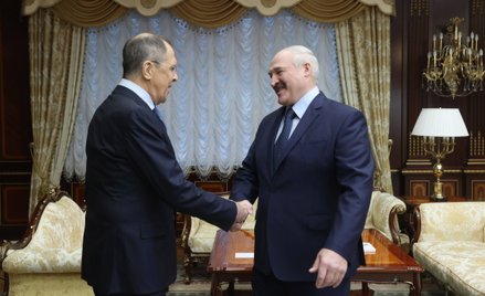 Siergiej Ławrow i Aleksander Łukaszenko
