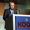 Przewodniczący PO Donald Tusk podczas konwencji Komitetu Obrony Demokracji