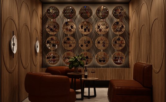 Salon w części podziemnej.