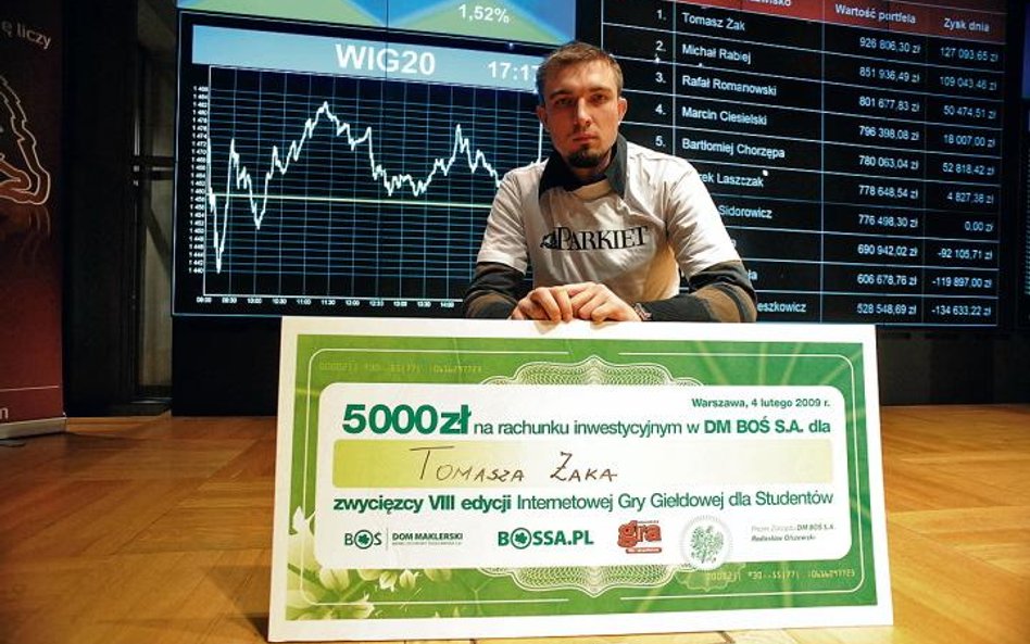 Tomasz Żak, najlepszy giełdowy gracz wśród studentów
