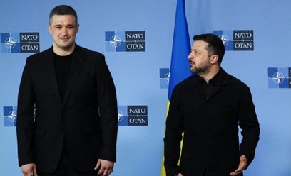 Mychajło Fedorow i Wołodymyr Zełenski