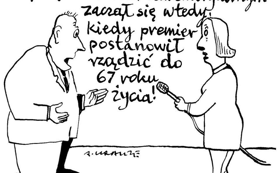 Komentarz rysunkowy. Wiek emerytalny