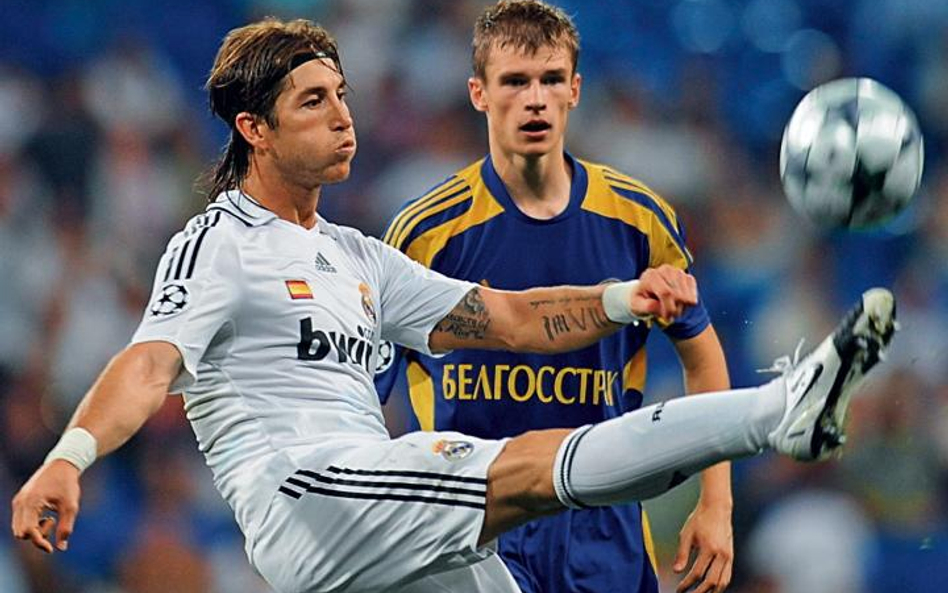 Sergio Ramos w pierwszym meczu z BATE Borysow strzelił gola dla Realu. Potem głośniej było o nim z p