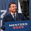 Wybory prezydenckie. Kandydat Konfederacji Sławomir Mentzen na wiecu w Warszawie