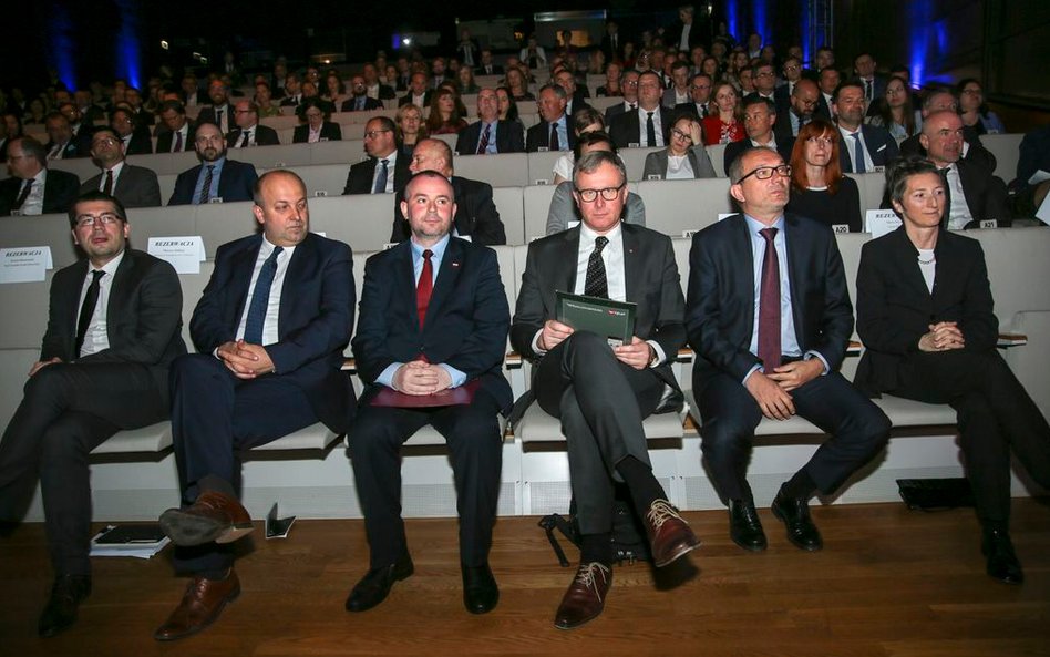 Mariusz Haładyj - podsekretarz stanu Ministerstwo Przedsiębiorczości i Technologii, Łukasz Piebiak -