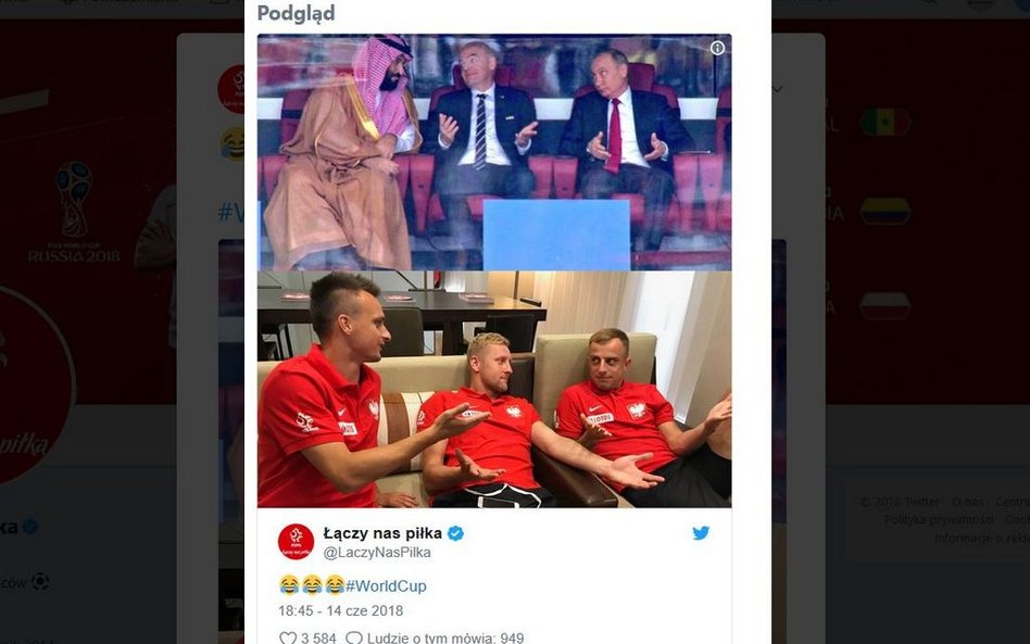 Mundial 2018: Grosicki "wcielił się" w Putina