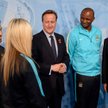 Prezydent Chin Xi Jinping podczas wizyty w akademii Manchesteru City w październiku 2015 r. Na zdjęc
