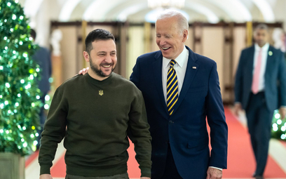 Wołodymyr Zełenski i Joe Biden podczas wizyty prezydenta Ukrainy w Waszyngtonie.