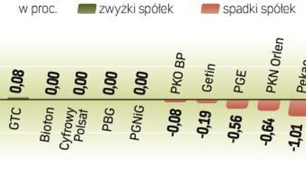 Ceny akcji największych spółek wzrosły o 4,5 proc. Ale dynamika osiąganych stóp zwrotu z kwartału na