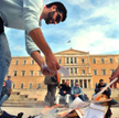 Dzisiejszy protest przed siedzibą greckiego parlamentu