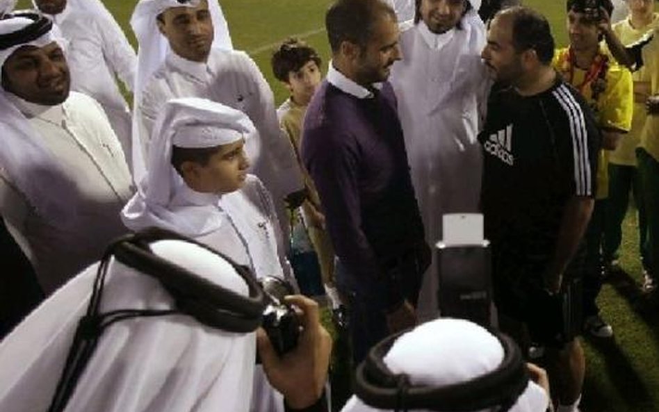 Pep Guardiola wśród katarskich przyjaciół. Trener Barcelony to najcenniejszy ambasador szejków