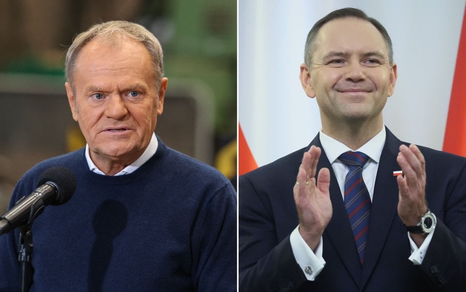Donald Tusk i Karol Nawrocki