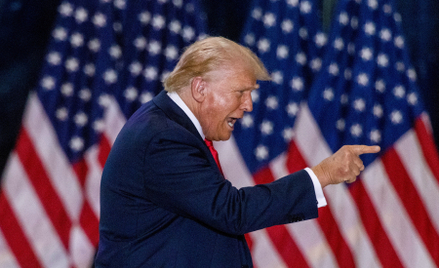 Donald Trump na wiecu
