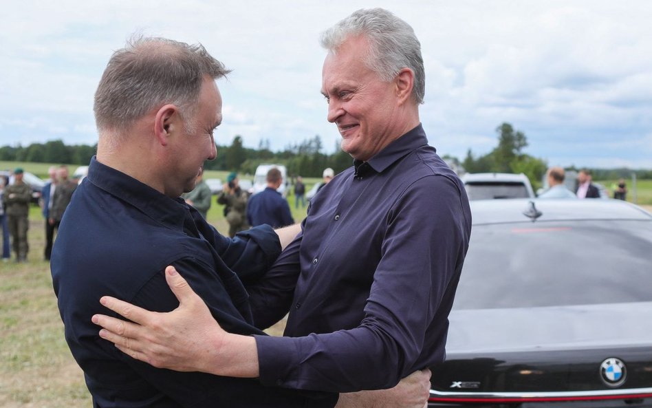 Prezydenci Polski i Litwy Andrzej Duda i Gitanas Nauseda