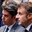 Premier Francji Gabriel Attal (po lewej) i prezydent Emmanuel Macron