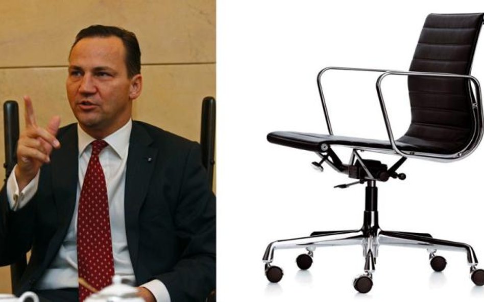 Prawie 13 tys. zł kosztuje ekskluzywny fotel firmy Vitra. Ministerstwo Radosława Sikorskiego kupiło 