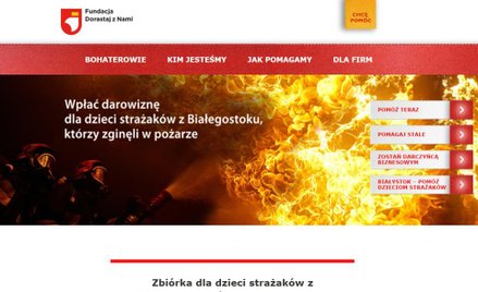 Pomoc dla osieroconych dzieci strażaków