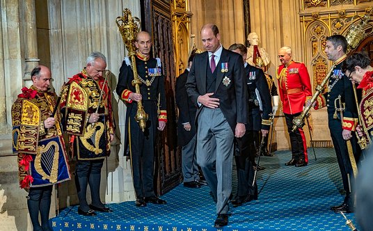 Książę William wychodzi z Izby Lordów, 2022 rok.