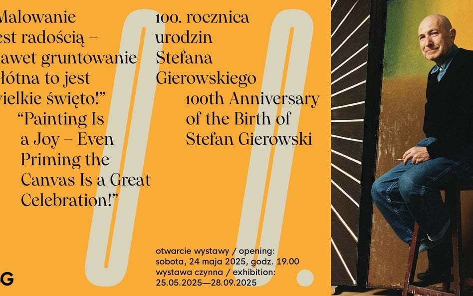plakat wystawy Stefana Gierowskiego "Malowanie jest radością..."