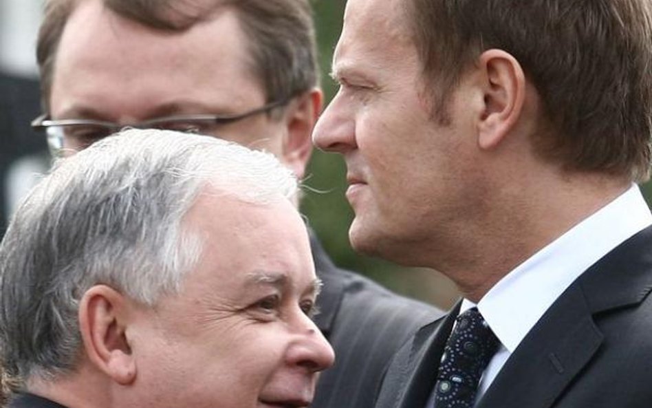 Lech Kaczyński i Donald Tusk