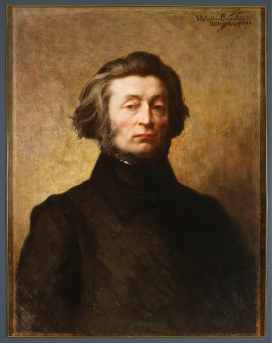 Portret Adama Mickiewicza (1798–1855) w ostatnich latach życia, namalowany według fotografii (ewentu