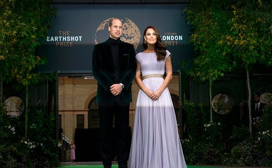 Książę William i księżna Kate podczas ceremonii wręczenia nagród Earthshot Prize w 2021 roku. Nagrod