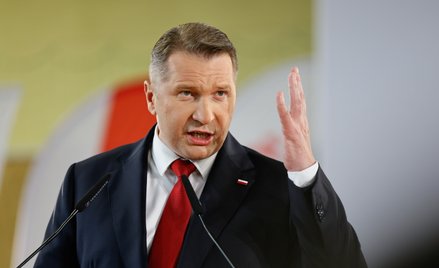 Wiceprezes PiS Przemysław Czarnek podczas otwartego spotkania z mieszkańcami z udziałem prezesa PiS 