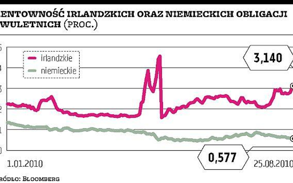 Irlandzki rating przypomniał o kłopotach strefy euro