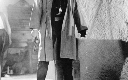 James Coburn, jako Pat Garrett i Kris Kristofferson jako Billy the Kid w filmie "Pat Garrett & Billy