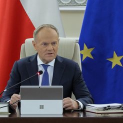 Premier Donald Tusk na posiedzeniu rządu