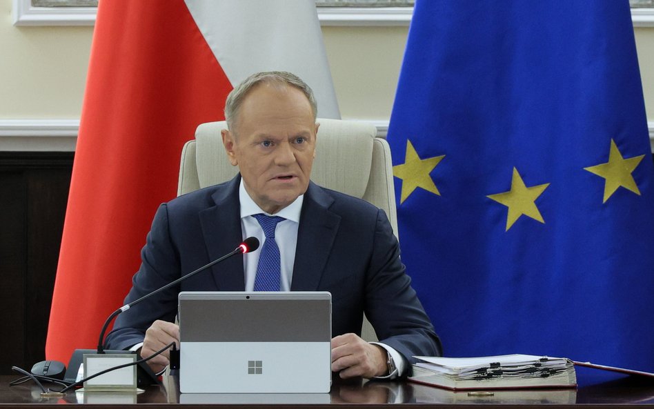 Premier Donald Tusk na posiedzeniu rządu
