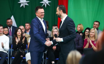 Lider Polski 2050 Szymon Hołownia i prezes PSL Władysław Kosiniak-Kamysz