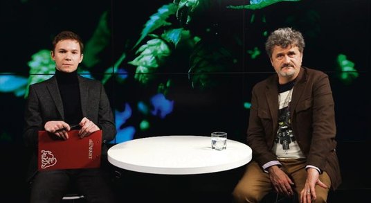 Janusz Palikot, prezes spółki Tenczyńska Okovita, i Piotr Zając.