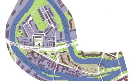 Wyspa Kępa Mieszczańska na Odrze we Wrocławiu
