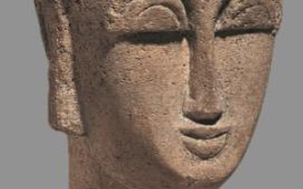 Głowa kobieca, rzeźba w kamieniu, 1911–1912.