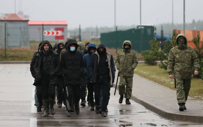 Imigranci w rejonie granicy Białorusi z UE