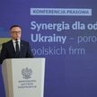 Prezes zarządu Budimex S.A. Artur Popko podczas konferencji prasowej „Synergia dla odbudowy Ukrainy 