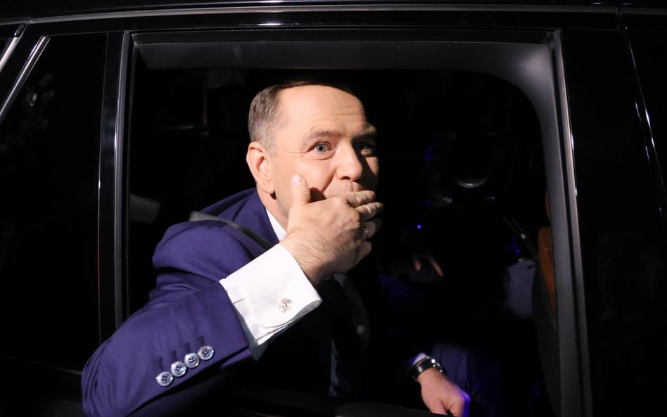 Prezydent elekt Karol Nawrocki po spotkaniu z prezydentem RP Andrzejem Dudą w Pałacu Prezydenckim w 