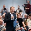 Przewodniczący Platformy Obywatelskiej Donald Tusk podczas spotkania z mieszkańcami w Tarnobrzegu