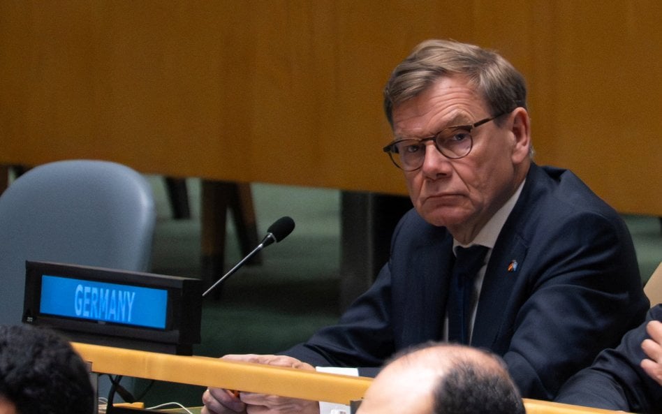 Minister spraw zagranicznych Niemiec Johann Wadephul podczas wyboru niestałych członków Rady Bezpiec
