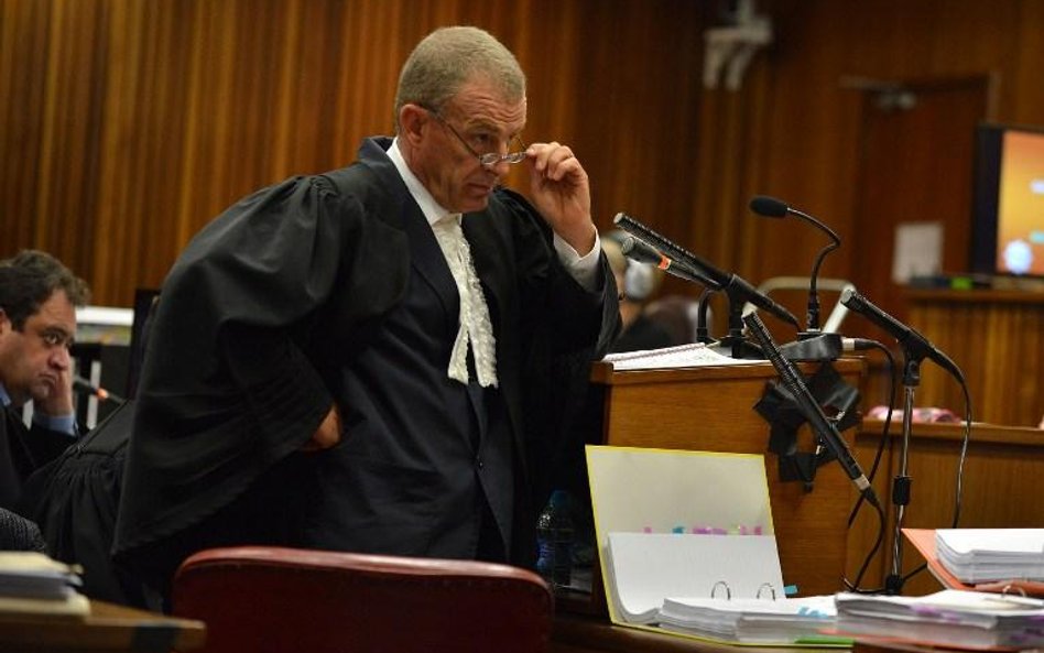 Gerrie Nel w czasie przesłuchania Oscara Pistoriusa