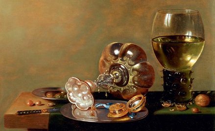 „Martwa natura z kielichem, czarą i cynową tacą”, Hans van Sant, XVII wiek