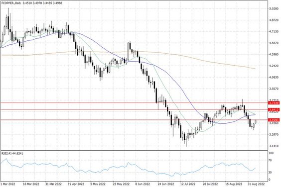 Notowania miedzi w USA – dane dzienne