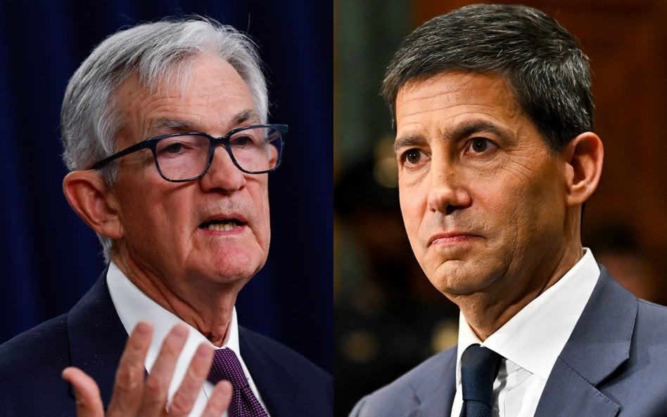 Jerome Powell (z lewej) wkrótce zakończy swoją kadencję prezesa Fedu. Jego następcą zostanie Kevin W