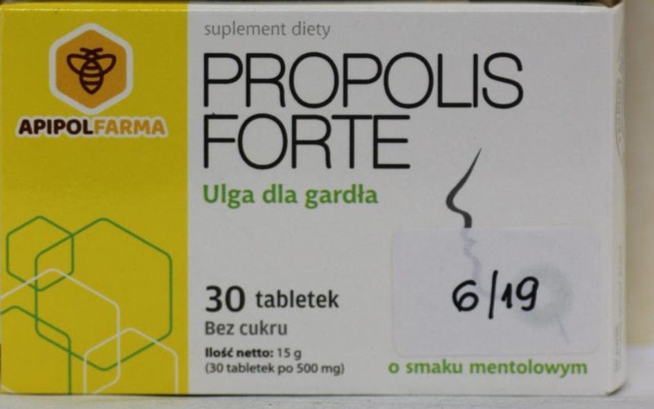Suplement diety „Propolis Forte” o smaku mentolowym 30 tabletek