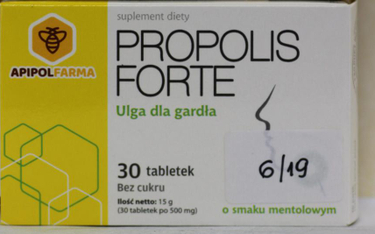 Suplement diety „Propolis Forte” o smaku mentolowym 30 tabletek