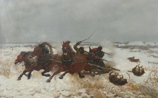 "„Napad wilków” Józefa Chełmońskiego"