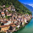 Jezioro Lugano w kantonie Ticino w Szwajcarii