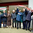 Uroczyste przecięcie wstęgi z udziałem prezydenta Andrzeja Dudy. Na zdjęciu również m.in. Andrzej Pi