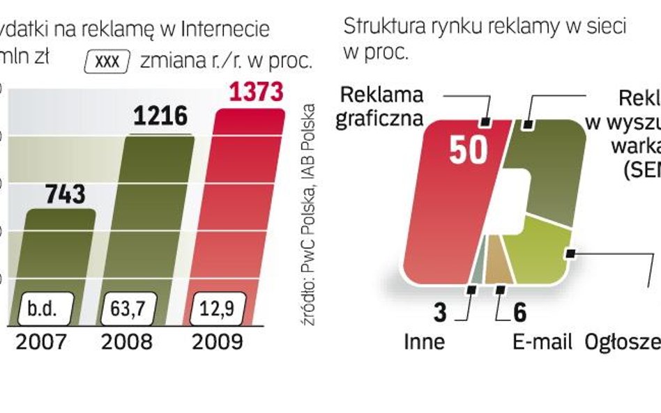 Internet jest jednym z nielicznych obszarów rynku, na których rosną wydatki reklamowe. Jego atut to 